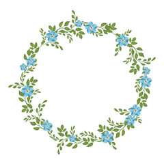 Fototapeta premium The floral concept of circle frame