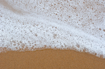 white blur water bubble on sand