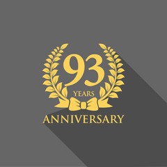 anniversary logo ribbon wreath flat 93