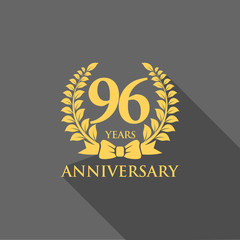 anniversary logo ribbon wreath flat 96