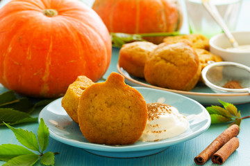 Pumpkin cookies on Halloween.