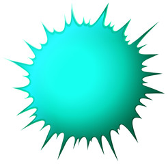 Blue splash on white background