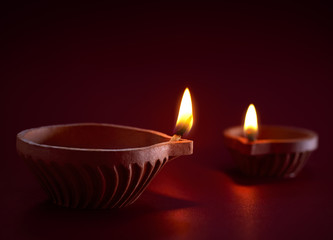 Obraz na płótnie Canvas Diwali oil lamp