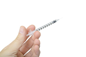 Syringe with Medicine Isolated