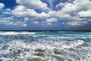 Fototapeta na wymiar tide sea summer nature landscape