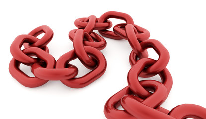 Chain concept rendered on white background