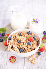 bowl of cereal with berry fruit
