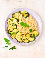 burghul  with grilled vegetables