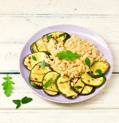 burghul  with grilled vegetables