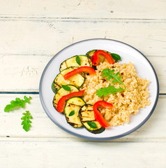 burghul  with grilled vegetables