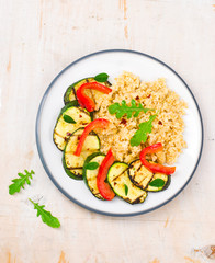 burghul  with grilled vegetables