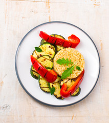 burghul  with grilled vegetables