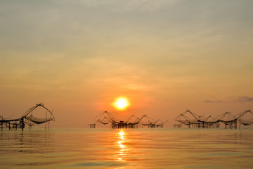 Sunrise at Lake thailand.