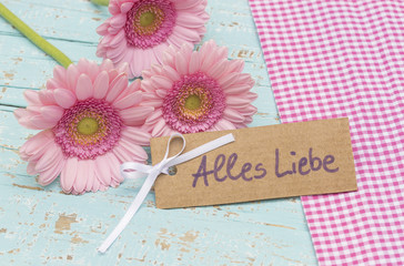 Alles Liebe Gl&uuml;ckwunsch Karte Geburtstag Hochzeit Jubil&auml;um