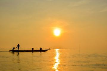 Sunrise at Lake thailand.