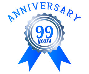 99 year anniversary logo ribbon