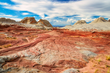 Obraz premium Sandstone rock formation at the White Pocket, area of Vermilion Cliffs National Monument, Arizona, USA.