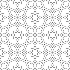 Vector Abstract Seamless Geometric Islamic Wallpaper. 