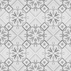Old ceramic tiles patterns in the park public