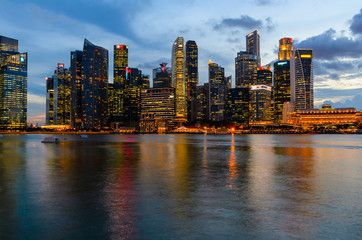 Naklejka premium Singapore downtown