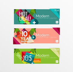 Set of banners with stickers, labels and elements for sale