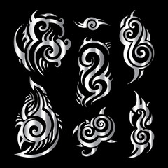 Silver tattoo.