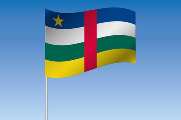 3D Flag Illustration waving in the sky of the country of  Centra
