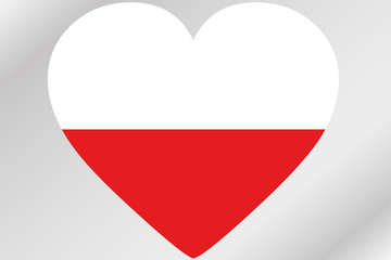 Flag Illustration of a heart with the flag of  Poland
