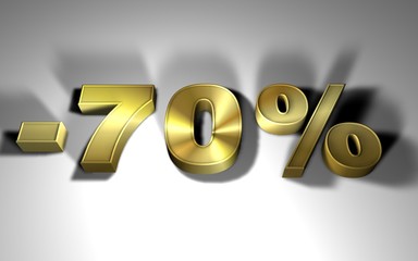 percentuale in oro -70