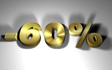 percentuale oro -60
