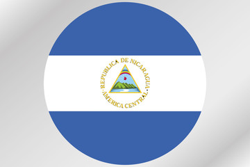 Fototapeta premium Flag Illustration within a circle of the country of Nicaragua