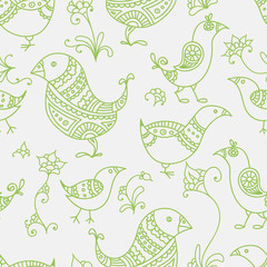 Bird seamless pattern