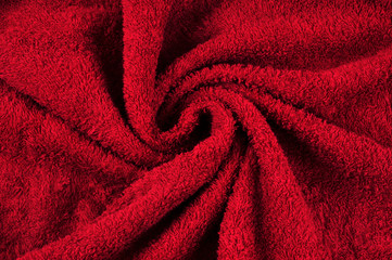 Fototapeta na wymiar serviette de bain rouge