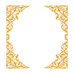 Ornament elements, vintage gold floral designs