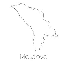 Country Shape isolated on background of the country of Moldova