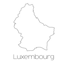 Country Shape isolated on background of the country of Luxembour