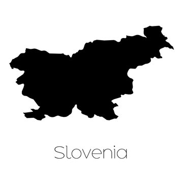 Country Shape isolated on background of the country of Slovenia