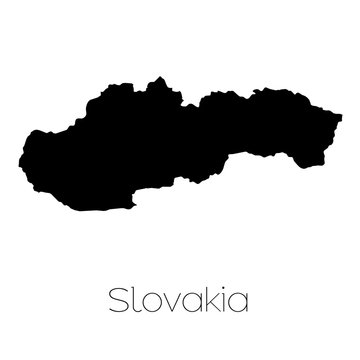 Country Shape isolated on background of the country of Slovakia