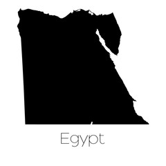 Country Shape isolated on background of the country of Egypt