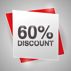 60% discount, poster design element