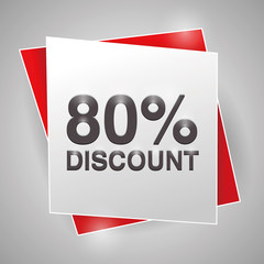 80% discount, poster design element