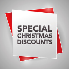 CHRISTMAS DISCOUNTS , poster design element