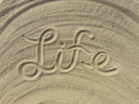 life write on the sand