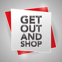 get out and shop, poster design element