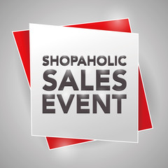 SHOPAHOLIC SALES EVENT, poster design element