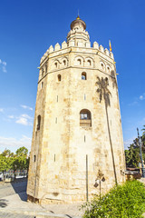 Fototapeta na wymiar Golden Tower. Seville City. Andalusia, Spain.