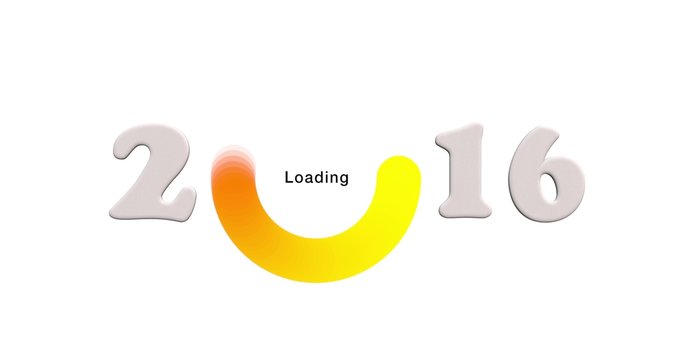 Anno 2016 con simbolo loading