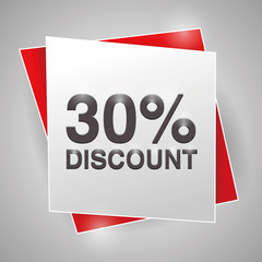 30% discount, poster design element