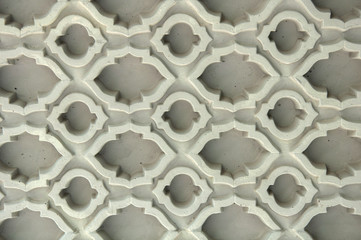 Decorative pattern carved out of stone