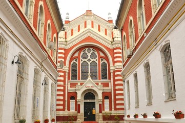 Obraz premium Architectural detail of the synagogue in Brasov, Romania